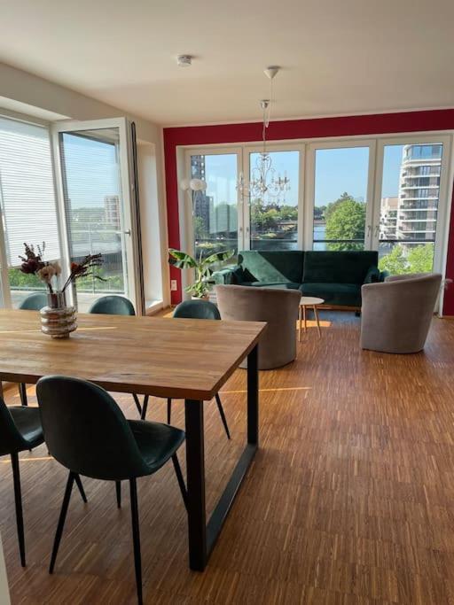 Penthouse-Wohnung Mit Flussblick Oldenburg Kültér fotó